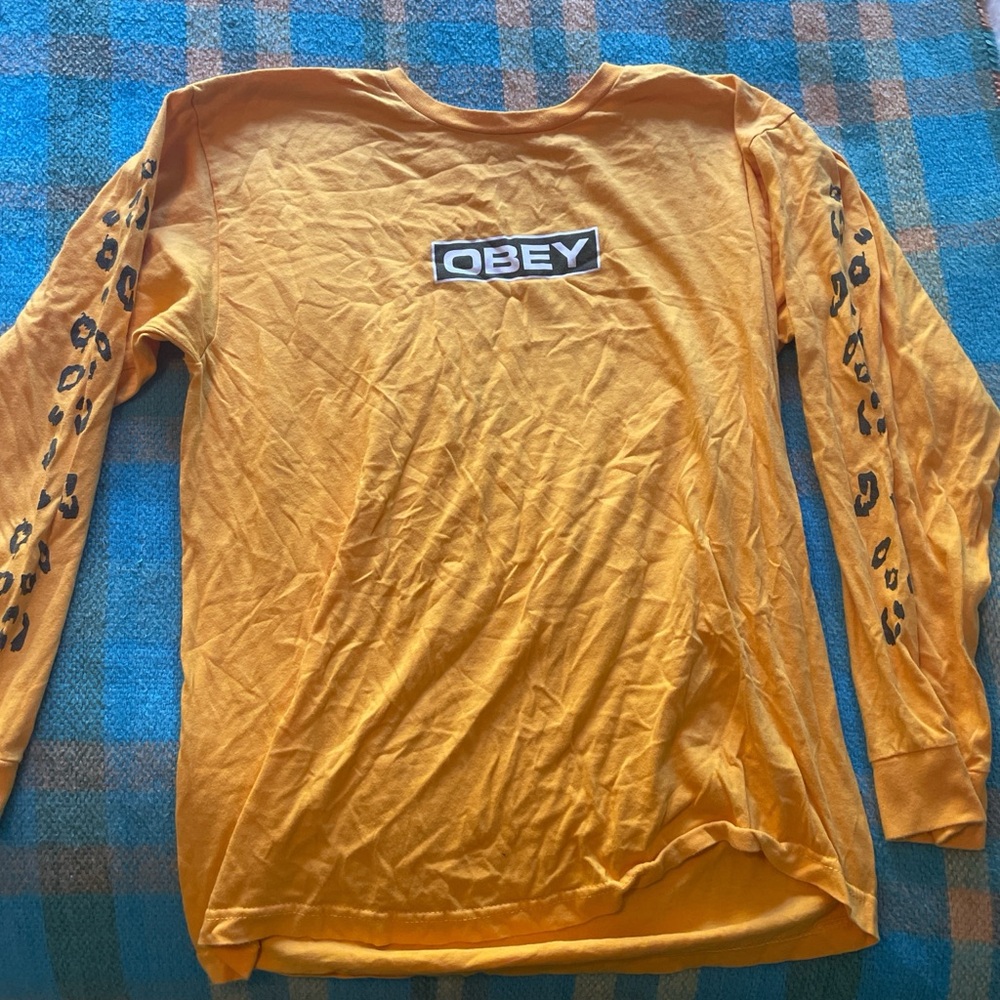 Obey Golden Long Sleeve with Animal Print